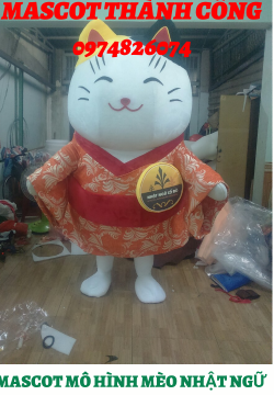 Mascot mô hình Mèo kimono