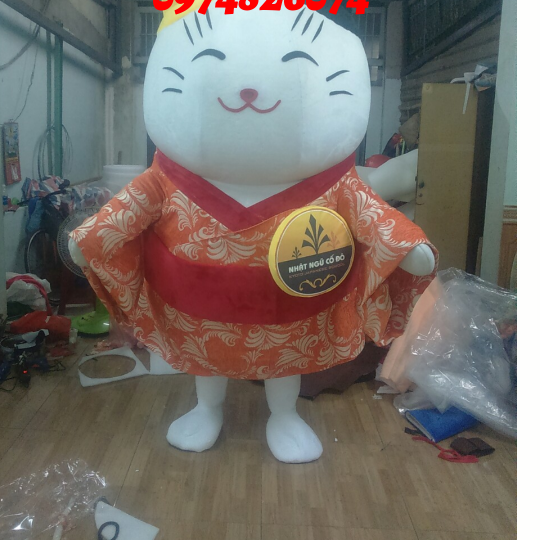 Mascot mô hình Mèo kimono