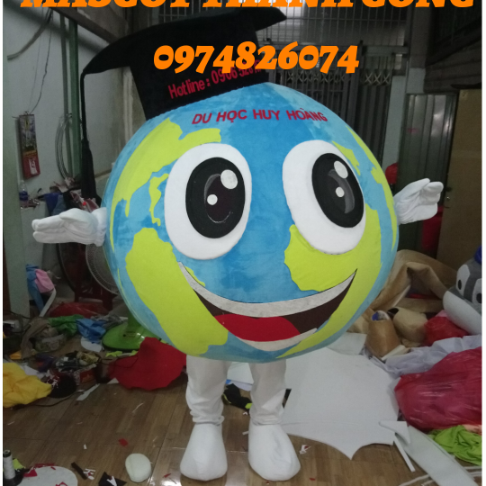 Mascot mô hình Qủa Địa Cầu