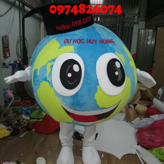 Mascot mô hình Qủa Địa Cầu